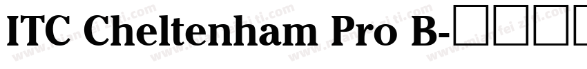 ITC Cheltenham Pro B字体转换